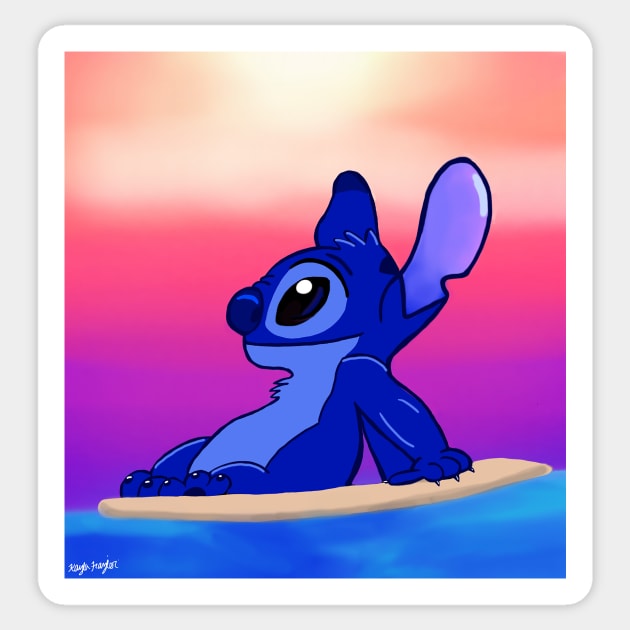 Stitch Sticker by midnightfirefliesart